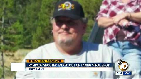 Northern California shooter talked out of taking "final shot"