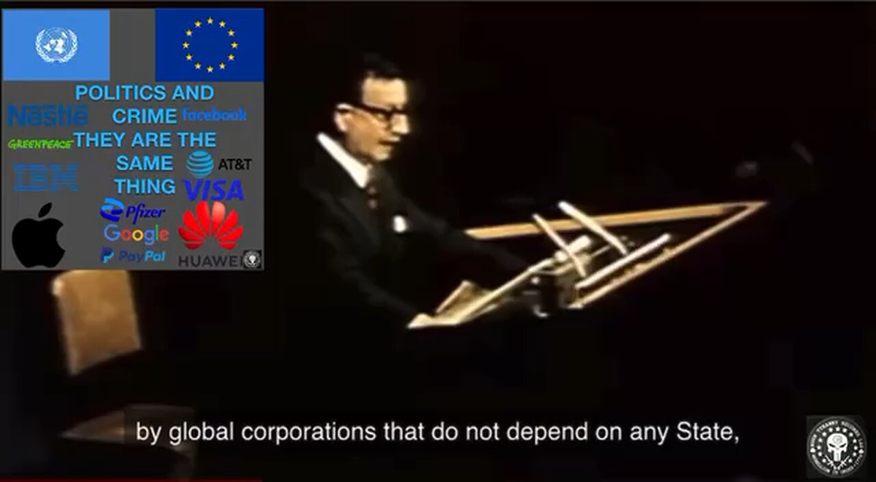 Allende warning about the NWO multi national corporations