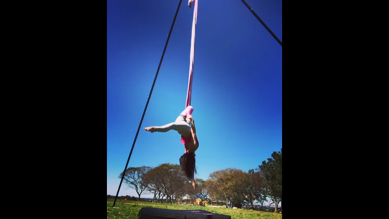 Feel Free by Flying with our Pink Ombre Aerial Fabric