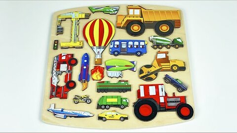 Best Learn Construction Vehicles Excavator, Tractor, Cars & Shapes _ Preschool Toddler Learning