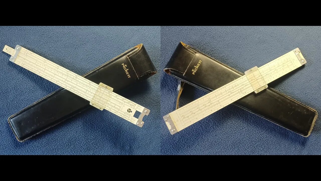 SHOW AND TELL 125: Slide Rule, Pickett SYNCHRO-SCALE MODEL N803-T LOG LOG SPEED RULE DUAL BASE