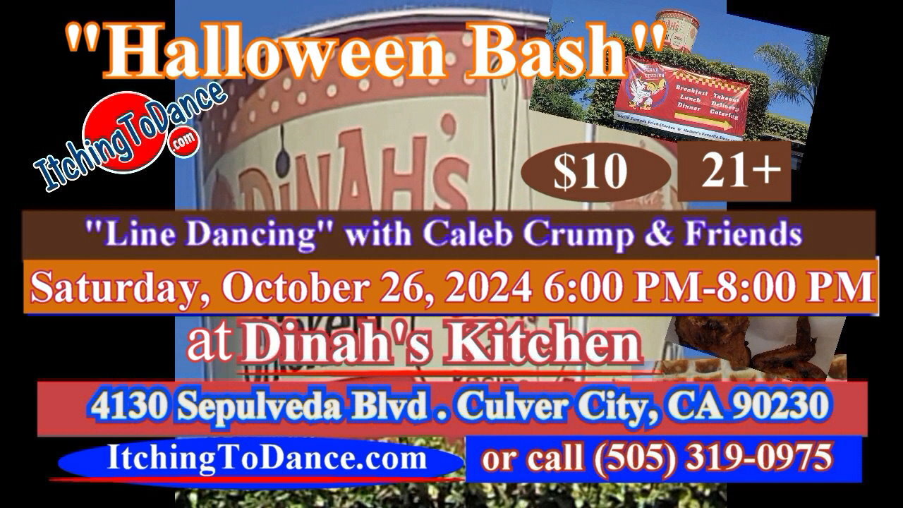 Halloween Bash - Line Dancing at Dinah's Kitchen - Saturday, October 26, 2024, 6PM-8PM