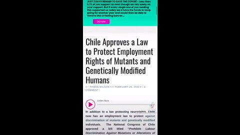 Chile: Rights for Genetically Modified Humans…DNA/mRNA does change you?