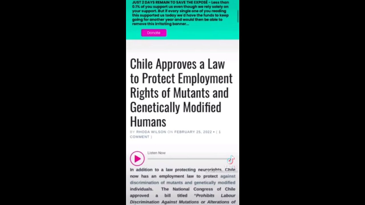 Chile: Rights for Genetically Modified Humans…DNA/mRNA does change you?