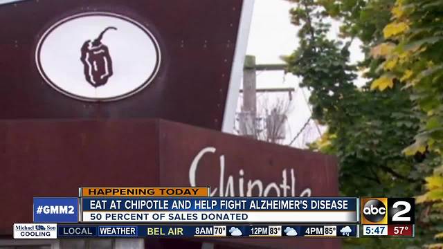 Chipotle holding fundraiser to fight Alzheimer's