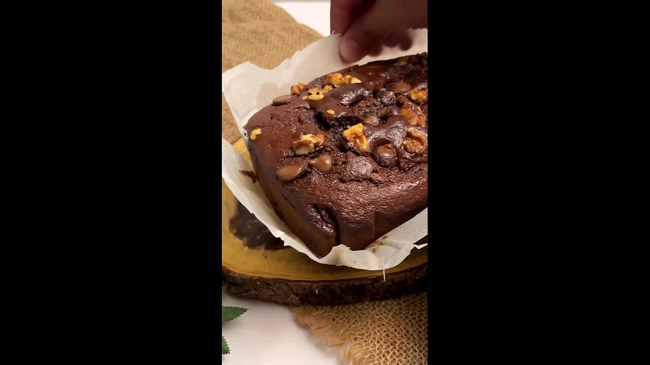 OCOLATE BANANA BREAD|#bananabread #chocolatebananabread #chocolatecake #walnutchocolatecake #cooking