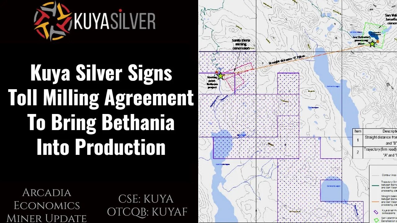 Kuya Silver Signs Toll Milling Agreement To Bring Bethania Into Production