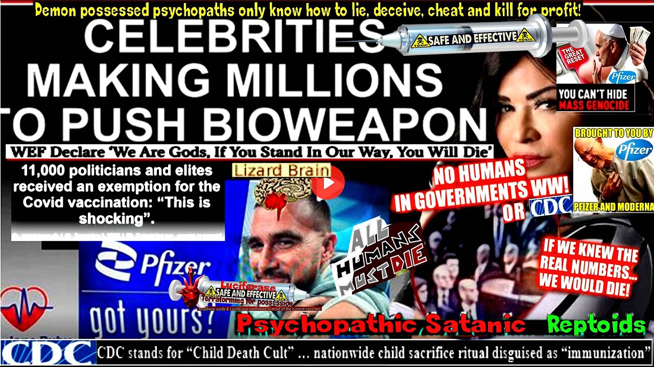CELEBRITIES MAKING MILLIONS TO PUSH BIOWEAPON (Related links & info in description)
