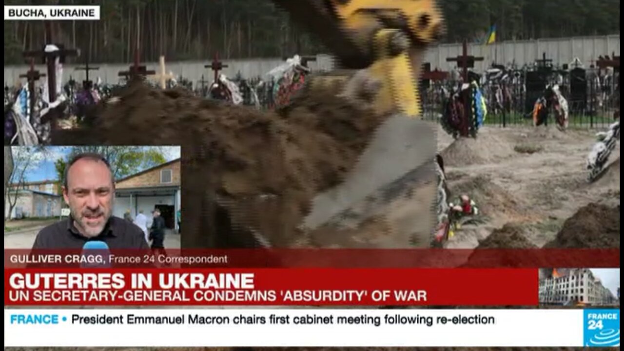 Guterres urges russia to cooperate with icc on ukraine war crimes investigation