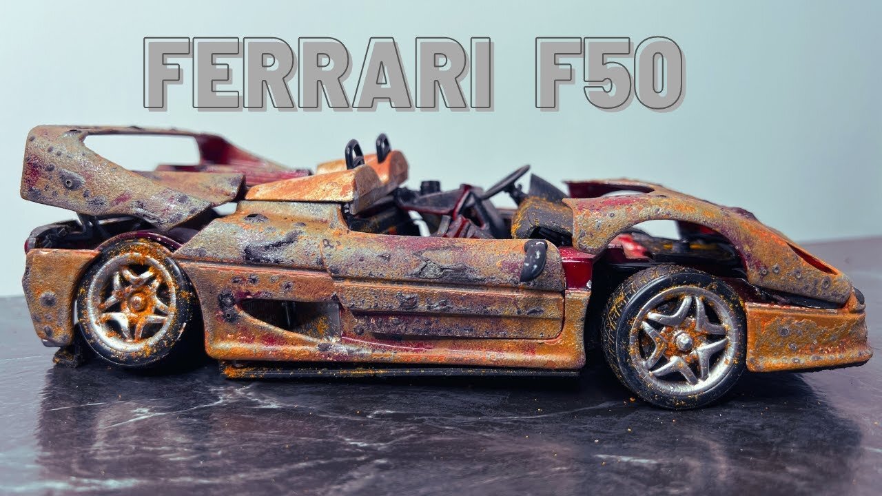 Restoration Damaged Diecast Abandoned Ferrari F50 Resurrection