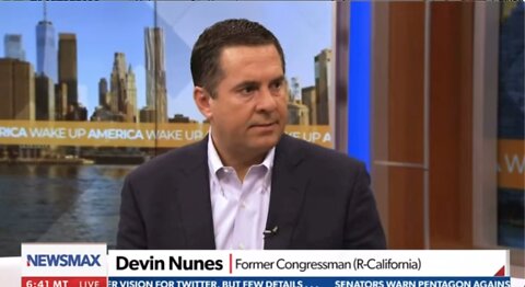 Devin Nunes on Newsmax this morning talking about having Gavin Gruesome on Truth Social.