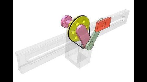 3107 Slider crank mechanism with satellite pulley