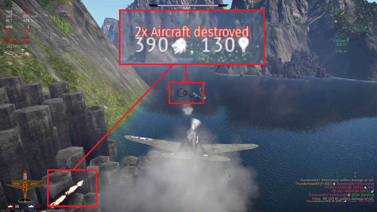 War Thunder - 4 kills in 64 seconds, short 2.7 Air Battles Arcade Gameplay with Thunder Squadron