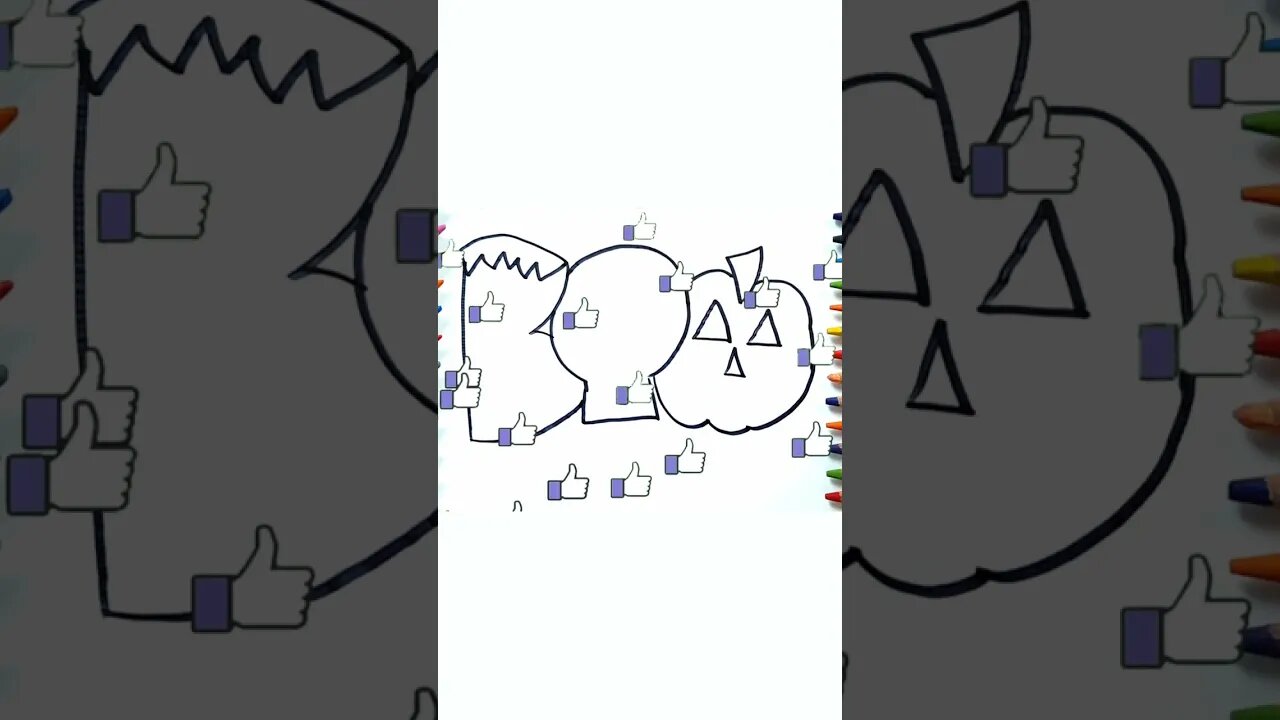 How to Draw and Paint the Word BOO Halloween Special