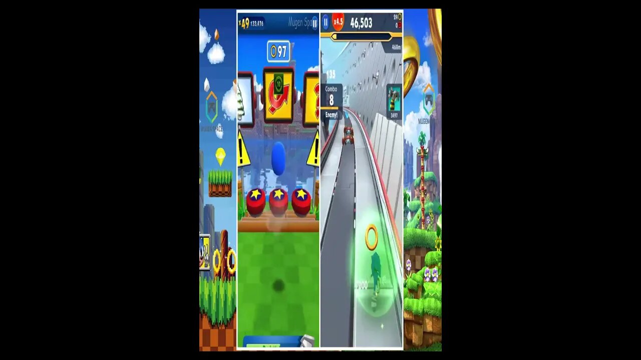 Sonic Dash VS Sonic Dash 2 Sonic Boom l Boscage Maze Sonic VS Sonic Vector VS Knuckles #shorts
