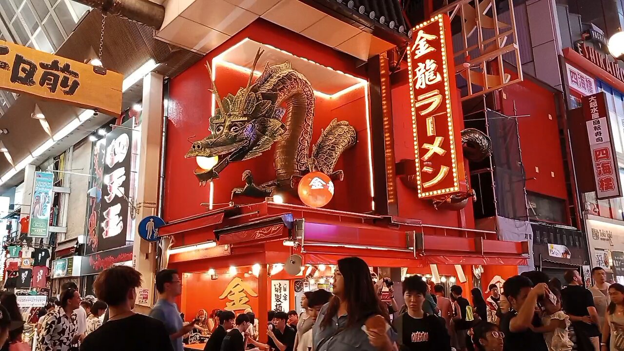 excited country in japan | walk night view in osaka #japan #osaka #dontonburi #travel #trip #asia