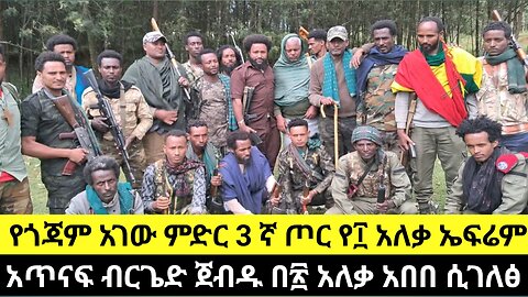 የጎጃም አገው ምድር 3 ኛ ጦር የ፲ አለቃ ኤፍሬም አጥናፍ ብርጌድ ጀብዱ በ፳ አለቃ አበበ ሲገለፅ