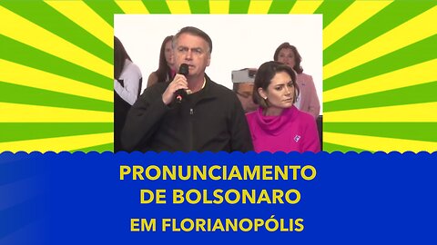 BOLSONARO SE PRONUNCIA EM EVENTO DO PL MULHER EM SC.