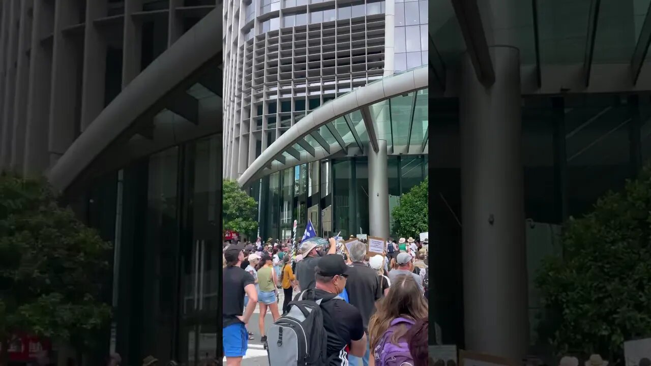 AUSTRALIA - Protest And Huge Freedom Demonstration In Brisbane