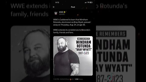 RIP LEGEND #ripbraywyatt #shorts