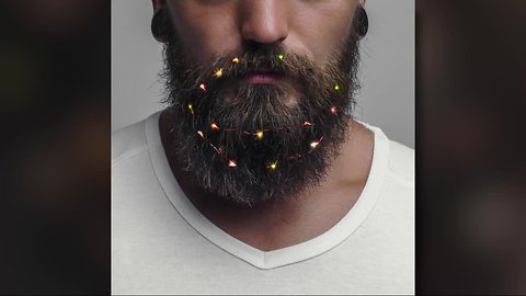 You can decorate your beard with holiday lights