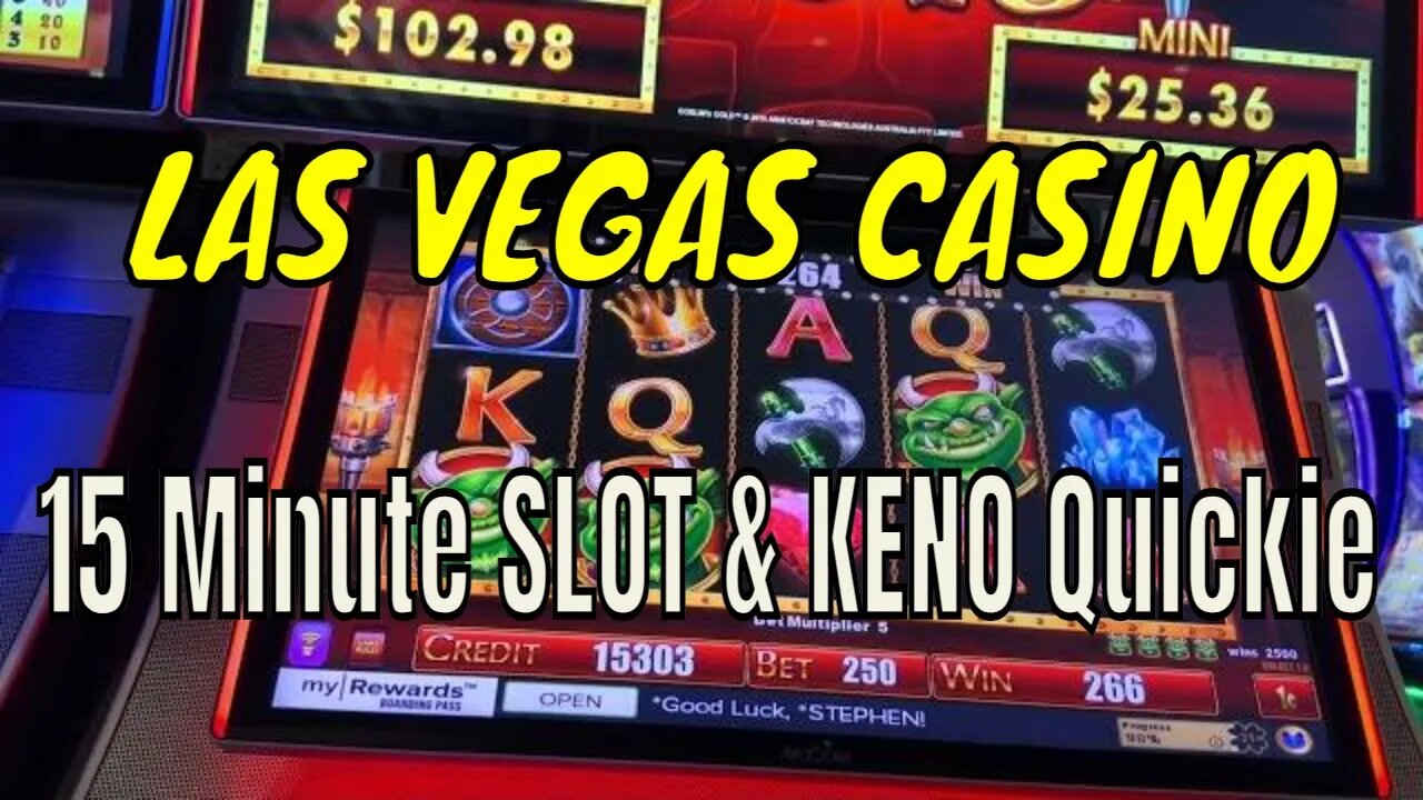 Mid Day Las Vegas Casino Fun Keno and Shrek Nooner win