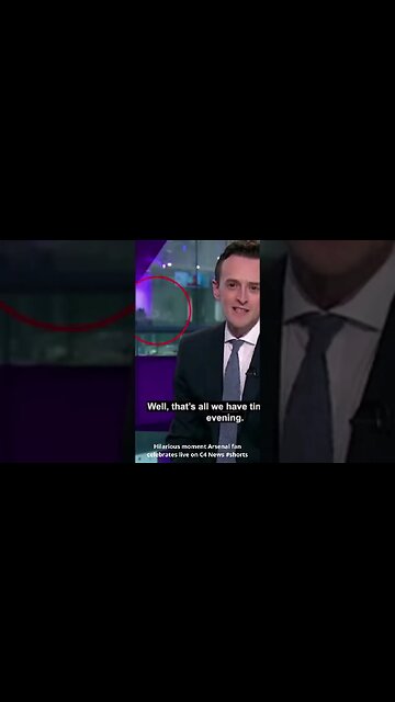 Hilarious moment Arsenal fan celebrates live on C4 News #shorts #hilariousmoments #arsenal