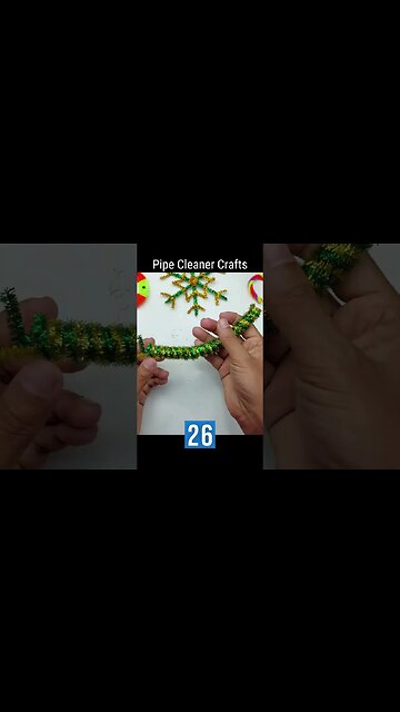 Chenille Wire Ornaments Making || Pipe Cleaner Crafts #shorts