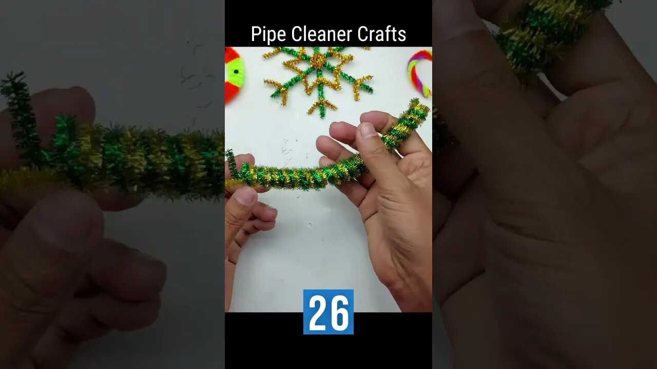Chenille Wire Ornaments Making || Pipe Cleaner Crafts #shorts