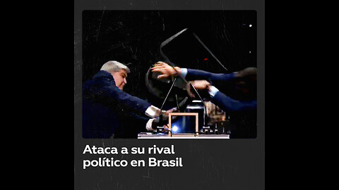 Político ataca con una silla a su rival por la alcaldía de Sao Paulo