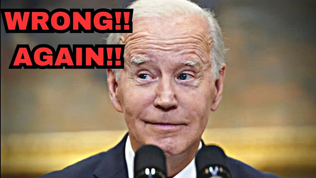 When You Are Always Wrong. "BIDENOMICS"