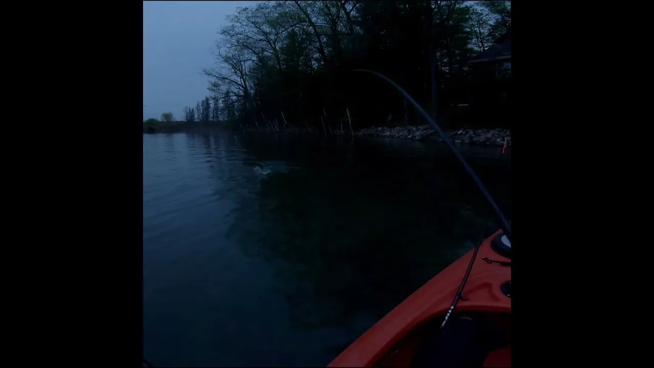 Kayak fishing at night