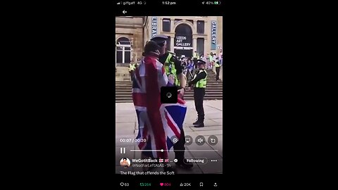 Police and British Flag 04/08/2024