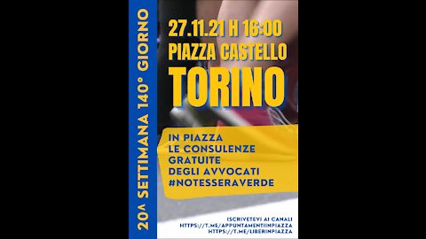 Torino Italy 27 novembre 2021 NOGREENPASS