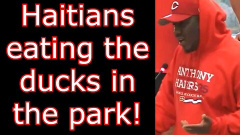 "Haitians are in the park grabbing ducks, cutting the heads off, and eating them"🔥🔥🔥