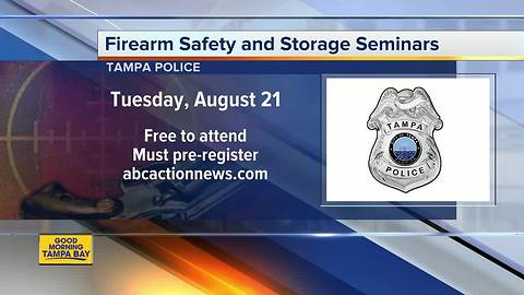 Tampa Police Department offering free gun safety and storage seminars to residents