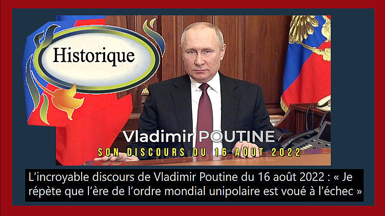 V.POUTINE/ Son incroyable discours du 16 août 2022 (Hd 1080)