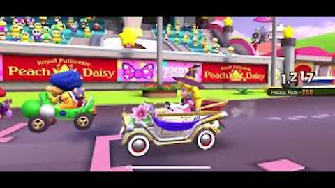 Mario Kart Tour - Happy Ride Kart Gameplay (Peach vs. Daisy Tour Special Offer Kart)