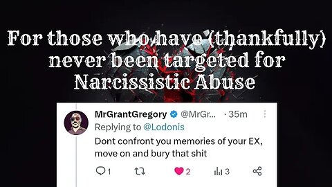 For those who have (thankfully) never been targeted for Narcissistic Abuse. Awareness is KEY