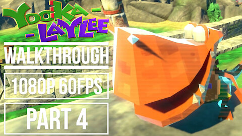 YOOKA LAYLEE Gameplay Walkthrough PART 4 No Commentary World 1 Tribalstack Tropics [1080p 60fps]