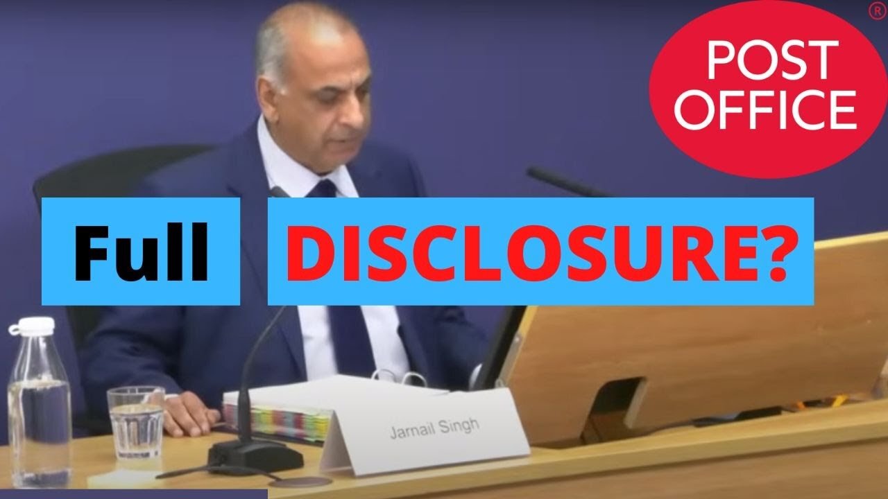 Post Office Lawyer OMITS Locking Issue from Disclosure