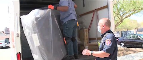 Walker Furniture delivers new mattresses to Firehouse Station 21