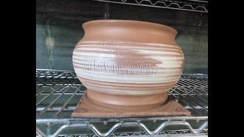 Crackled Flower Pot