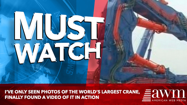 I’ve Only Seen Photos Of The World’s Largest Crane, Finally Found A Video Of It In Action