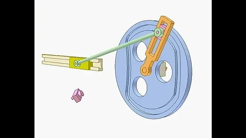 2222 Slider crank mechanism with face groove cam