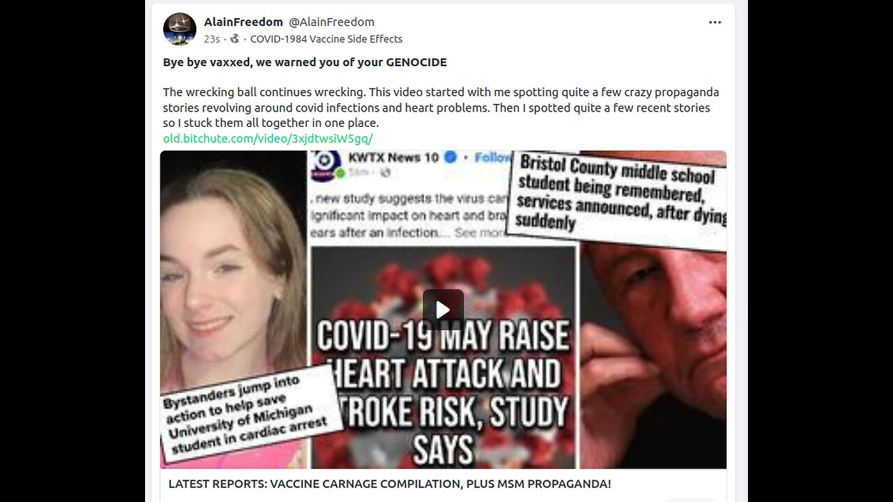 Bye bye vaxxed, we warned you of your GENOCIDE