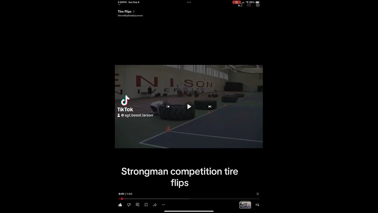 Strongman competition tire flips