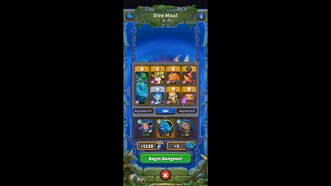 Warcraft Rumble - Dire Maul - Ysera the Dreamer - Level 21 to 22 - Cenarion Dungeon - October 2024