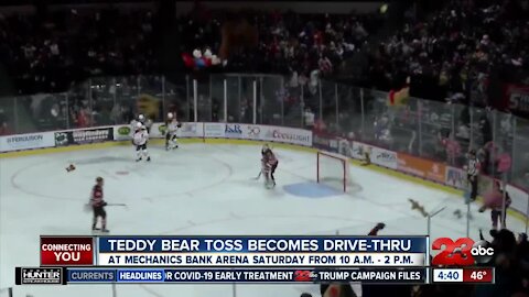 Bakersfield Condors Teddy Bear Toss will be a drive-thru outside Mechanics Bank Arena this year