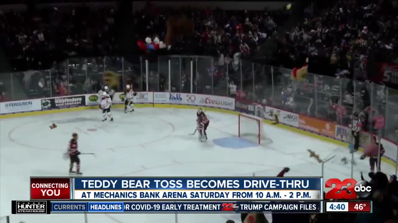 Bakersfield Condors Teddy Bear Toss will be a drive-thru outside Mechanics Bank Arena this year